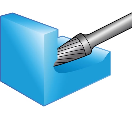 Борфреза твердосплавная форма G (3х14 мм; хвостовик 3 мм) NORGAU 077135033