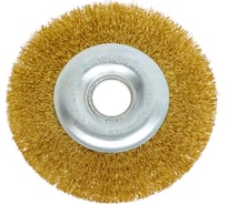 Щетка дисковая для УШМ (125x22.2 мм; латунированная проволока) Кратон 1 11 02 019