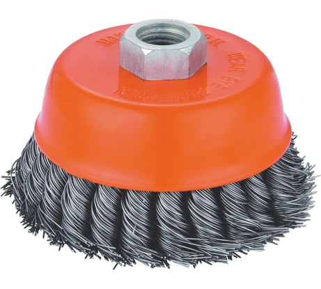 Щетка чашечная для УШМ (100 мм; M14; крученая проволока 0.5 мм) Кратон 1 11 02 016