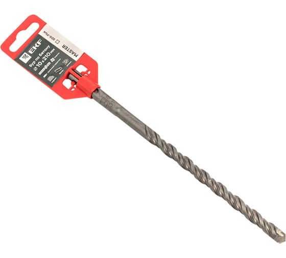 Бур по бетону SDS-plus, 10x210 мм, 2 резца, Master EKF db-10-210-2x4 1