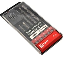 Набор буров по бетону SDS-plus 5/110, 6/110, 6/160, 8/160, 10/160 мм, 2 резца, 4S спираль Master EKF db-h5-2x4