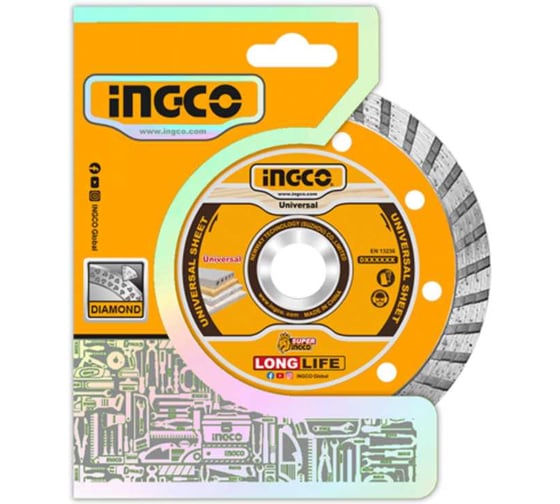 Диск алмазный отрезной INGCO 125мм Turbo DMD031252