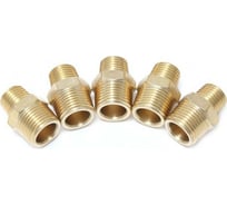 Соединитель резьбовой наружная резьба 1/2"x3/8", 5 шт Forsage F-MM08/06K(26099)
