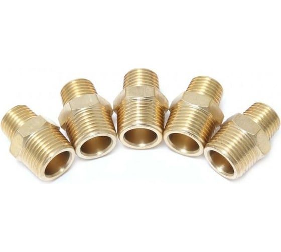 Соединитель резьбовой наружная резьба 1/2"x3/8", 5 шт Forsage F-MM08/06K(26099) 1