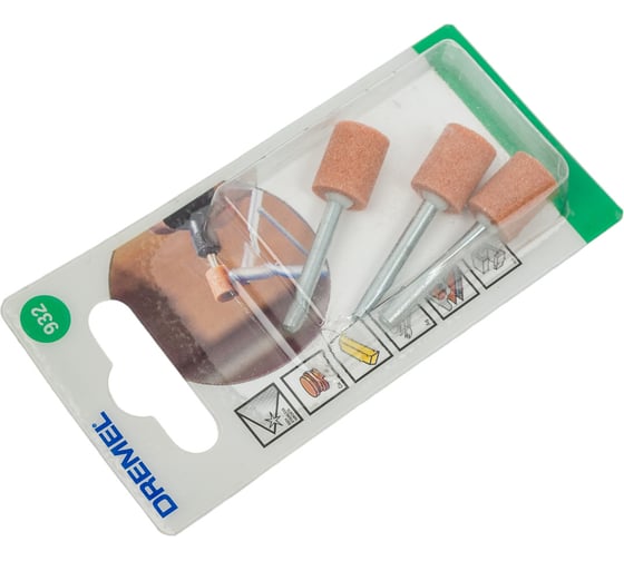 Насадка шлифовальная для заточки 932 (3 шт; 9.5 мм) Dremel 26150932JA