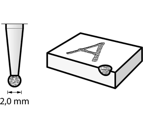 Насадка с алмазным покрытием 7103 (2 шт; 2 мм) Dremel 26157103JA
