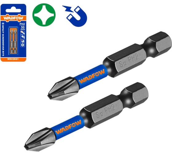 Ударная бита WadFow 2 шт. PH2x50 мм 200/400 WSV2K61 1