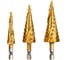 Сверло ступенчатое спиральное DAKSTOOLS набор 3шт. 4-12/4-20/4-32 HSS TiN 4124204 3