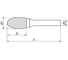 Бор-фреза UMIC HM Форма E d12x20x65x6 овальная, АЛ 1802446120 2