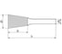 Бор-фреза UMIC HM Форма N d4x5x43x3 обратный конус, ДЗ 1804803040 2