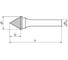 Бор-фреза UMIC HM Форма J d12x10x58x6 коническая 60˚, ДЗ 1803606120 2