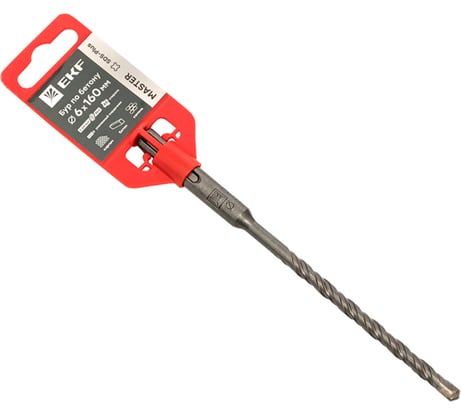 Бур по бетону Master (6x160 мм; 2 резца; SDS-plus) EKF db-6-160-2x4