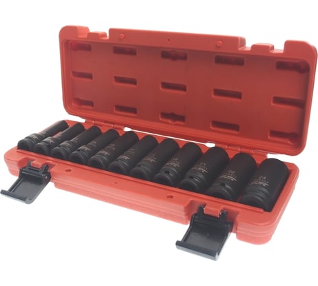 Набор головок торцевых глубоких ударных 12-гранных JTC 1/2 10-24мм 11 предметов -J411P 263840