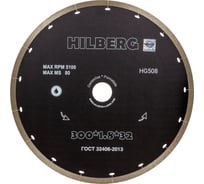 Диск алмазный отрезной HILBERG 300х32 Hilberg Graphite Сплошной 1.8 мм HG508