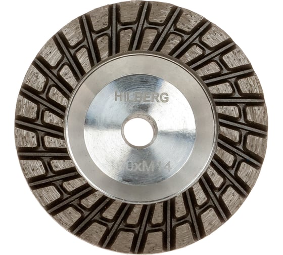 Чашка алмазная HILBERG для плитки и камня 100 мм, M14, №50-60, Hilberg Stone, Aluminium Base HSC342
