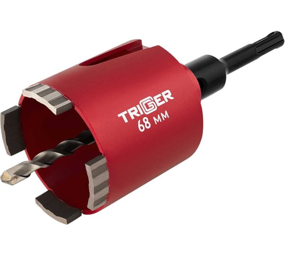Коронка алмазная ТРИГГЕР 78073 по бетону (сухое сверление) SDS+ 68мм тов-228965
