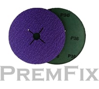 Круг шлифовальный Ceramax Fiber с вырезами PremFix P36 Binic Abrasive (Ø180ммх22мм/фибра) FD.CSCA.7.36