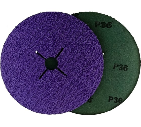 Круг шлифовальный Ceramax Fiber с вырезами P36 (Ø180ммх22мм/фибра) PremFix FD.CSCA.7.36