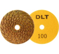 Круг алмазный гибкий шлифовальный DLT №17, d-100мм, зерн.100, для сухой и мокрой шлифовки АГШК 1475