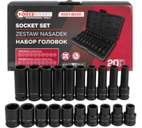 Головки Forcekraft 1/2, набор 20 предметов (6гр.) FK-4201-BV30(66375)