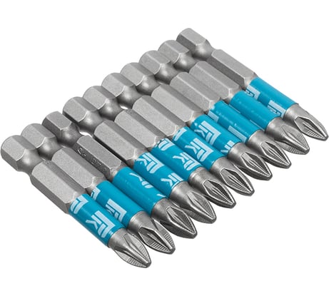 Биты профессиональные в ленте (10 шт; PZ2x50 мм; сталь S2; 1/4" Е) РемоКолор 33-9-577