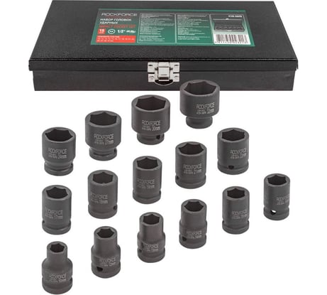 Набор головок ударных Rockforce 15 предметов 1/2" 6гр. RF-4159-5MPB(52990)