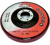 Круг нетканный прессованный на оправке Toyev TUW 115х13.5x22мм 7AM 005792