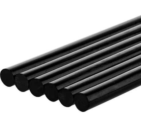 Стержни для клеевого пистолета универсальные черные, 7 мм x 100 мм, 6 штук, TDM ELECTRIC «Алмаз» SQ1024-0502