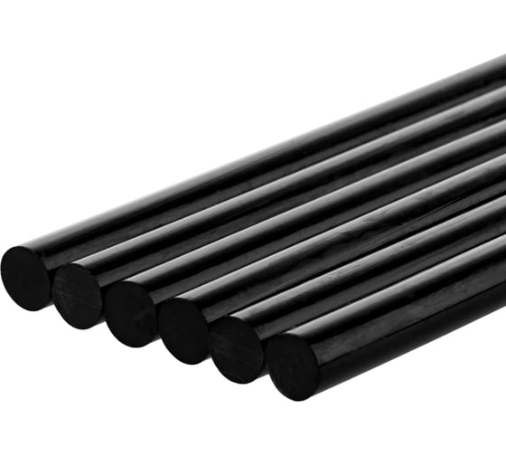 Стержни для клеевого пистолета универсальные черные, 7 мм x 100 мм, 6 штук, TDM ELECTRIC «Алмаз» SQ1024-0502