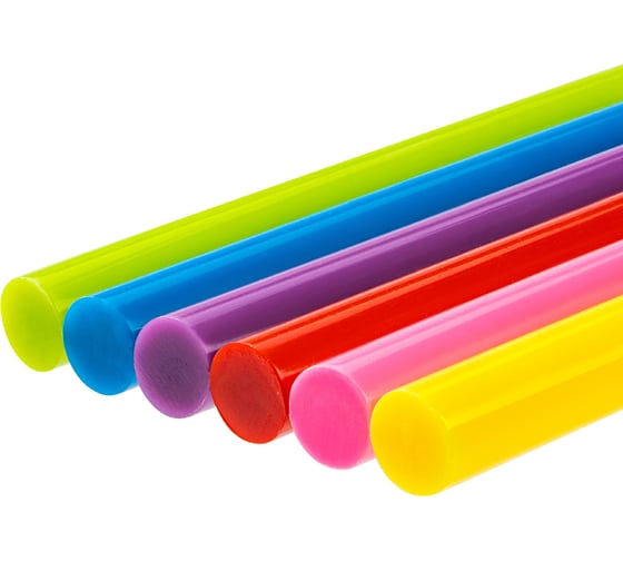 Стержни для клеевого пистолета универсальные цветные, 11 мм x 100 мм, набор 6 штук, TDM ELECTRIC «Алмаз» SQ1024-0518