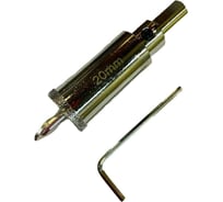 Коронка алмазная со сверлом по керамограниту/стеклу 20 мм SKRAB 31020