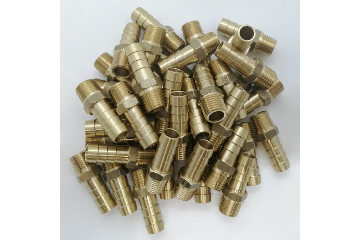 Штуцер пневмо 1/4" НР - 12 мм, 200 шт HG 1642473 - выгодная цена ...