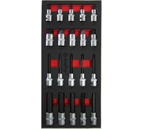 Набор головок с шестигранником в мягком ложементе (20 шт; 1/2) AmPro T33217