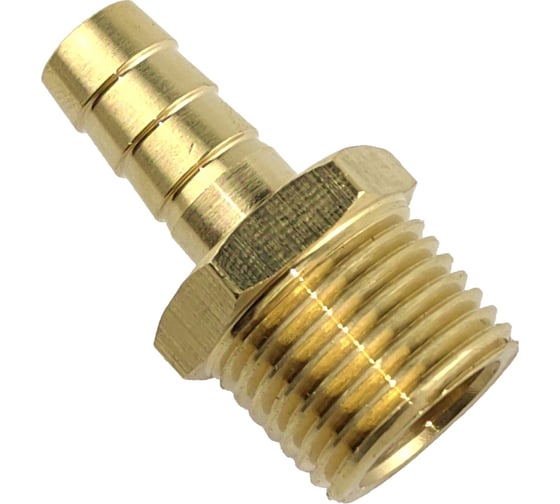 Штуцер латунный пневмо 1/2" НР - 10 мм, 100 шт HG 1641568 1