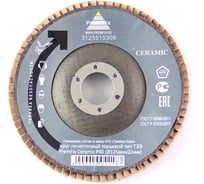 Круг лепестковый торцевой тип Т29 PremFix Ceramic P60 Binic Abrasive (Ø125ммх22мм), 10 шт 3125515306