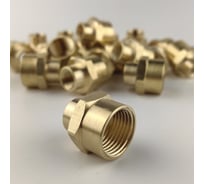 Муфта латунная переходная пневмо 1/2" ВР х 1/4" ВР, 100 шт HG 1640455
