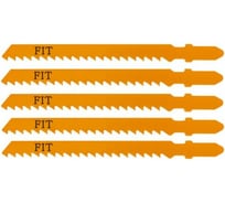 Полотна для электролобзика по дереву (5 шт; 12Т; европейский хвостовик; усиленная сталь) FIT IT 41107