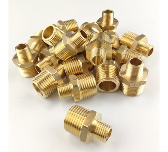 Ниппель переходной пневмо 1/2" НР х 1/4" НР, 100 шт HG 1643630 1