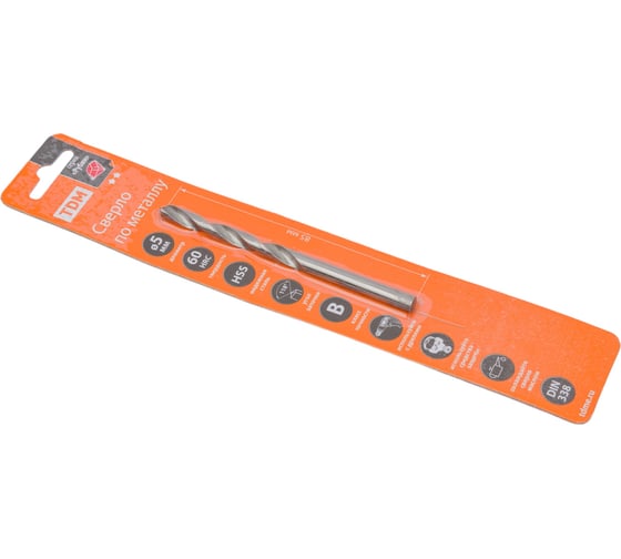 Сверло по металлу Рубин (5х85 мм; HSS; класс В, ц/х) TDM ELECTRIC SQ1090-0106