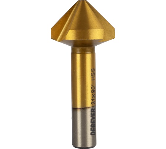 Зенковка Debever Machining Solutions ø31 мм, HSS, TiN, 90, h9, Standard DB-8031090TN