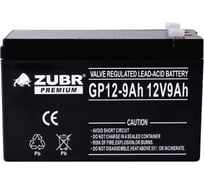 Аккумуляторная батарея ZUBR GP 12V 9Ah, Вьетнам GP12-9NPP(ZUBR)