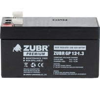 Аккумуляторная батарея ZUBR GP 12V 1.3Ah, Вьетнам GP12-1.3NPP(ZUBR)
