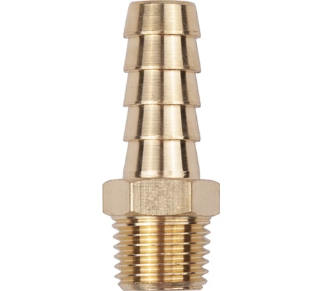 Разъем 1/4" внешняя резьба - елочка 10 мм, латунь AV Steel AV-700315
