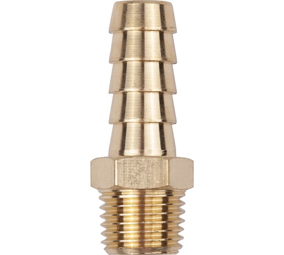 Разъем 1/4" внешняя резьба - елочка 10 мм, латунь AV Steel AV-700315 1