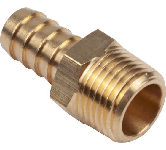 Разъем 1/2" внешняя резьба - елочка 14 мм, латунь AV Steel AV-700318