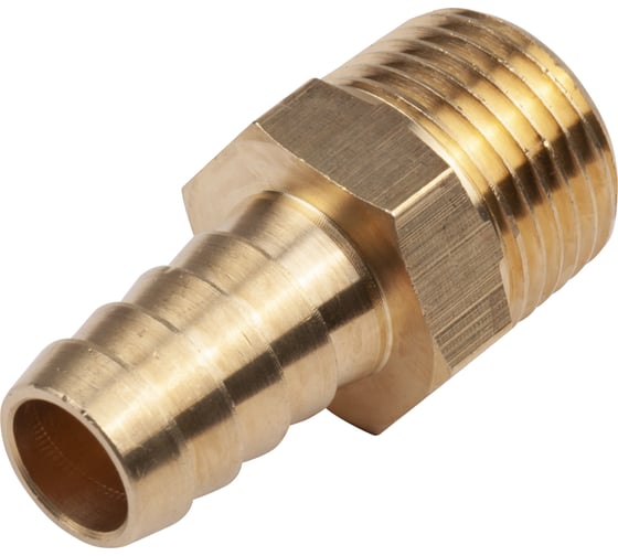Разъем 1/2" внешняя резьба - елочка 14 мм, латунь AV Steel AV-700318