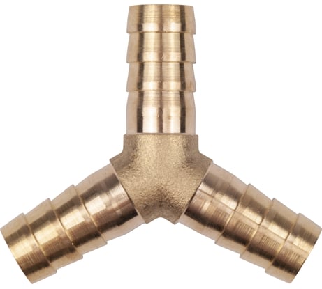 Тройник Y-образный елочка 10 мм, латунь AV Steel AV-700336