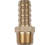 Разъем 3/8" внешняя резьба - елочка 12 мм, латунь AV Steel AV-700316
