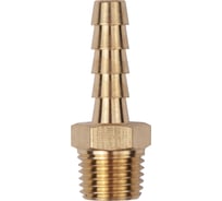 Разъем 1/4" внешняя резьба - елочка 6 мм, латунь AV Steel AV-700314