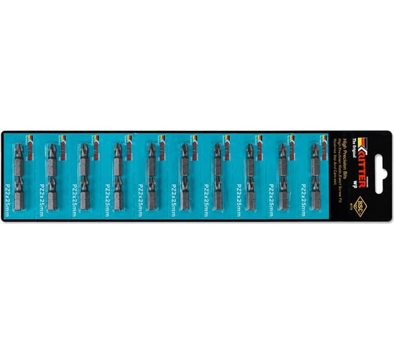 Бита RITTER WP PZ 2x25 мм магнитные (сталь S2) (20 шт. лента RSC, 2шт инд. упаковка) (2400/600/20) PS20122025